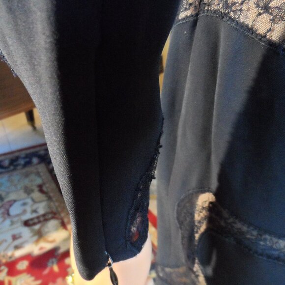 Stella McCartney Black Cocktail Dress w/Lace Inserts Detail Size S - Picture 12 of 16